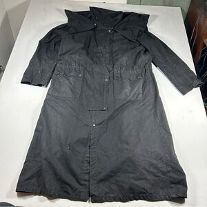 Vintage Kakadu Traders Australia Oilskin Duster Coat Black Men’s XL